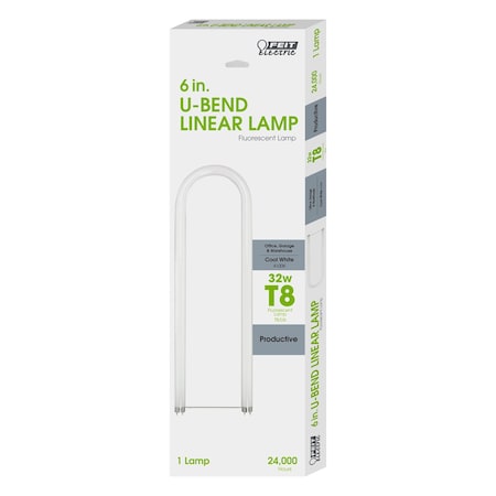 Feit Electric Feit Legacy Bulbs 32 W T8 7 in. D X 22.9 in. L Fluorescent Bulb Cool White U-Bend 4100 K 1 pk F32T8/841/U6
